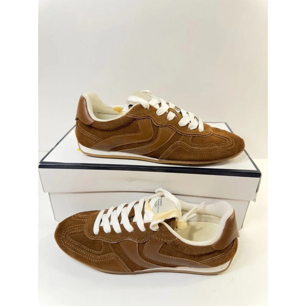 Steve Madden Abbi Sneakers Rich Chestnut Brown Suede US 7 Womens